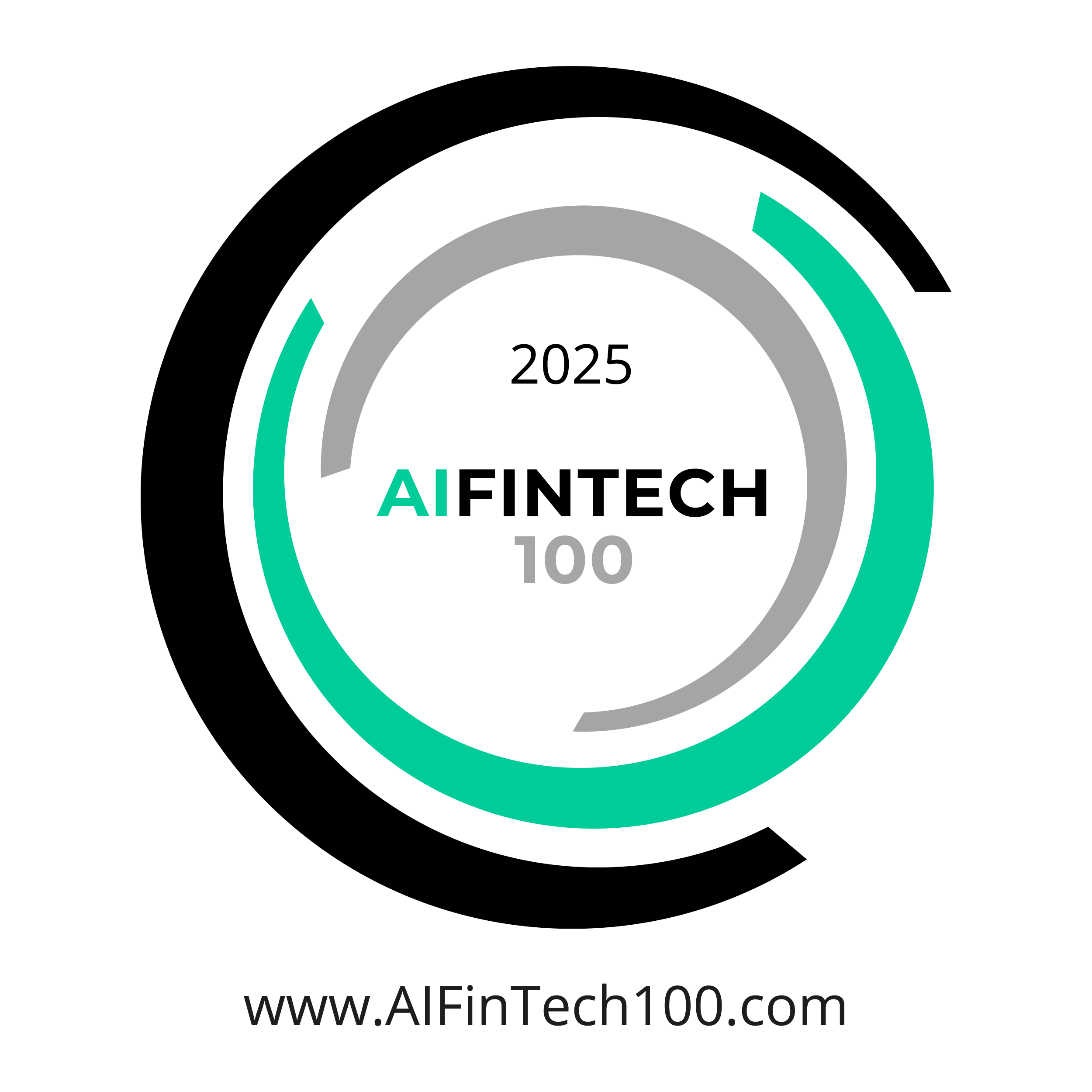 2025 AIFinTech100 Badge - Recognizing leading companies in AI for financial technology